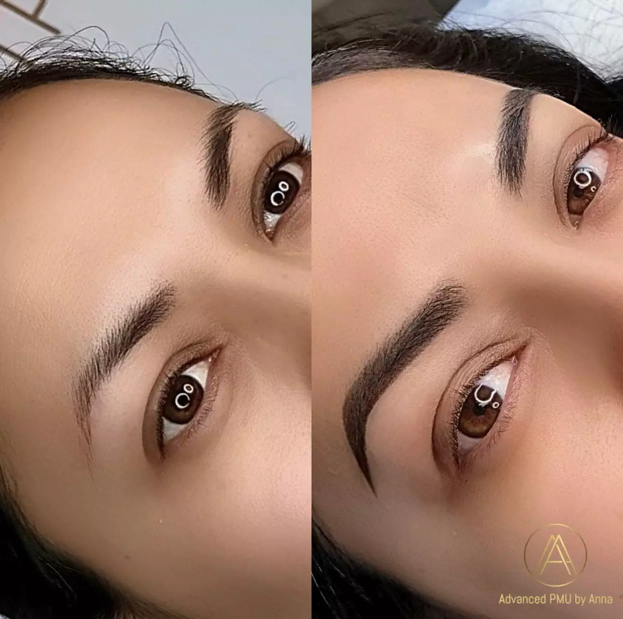 Before and After of Microblading & Shading, Permanent Makeup Eyebrows Before & After
